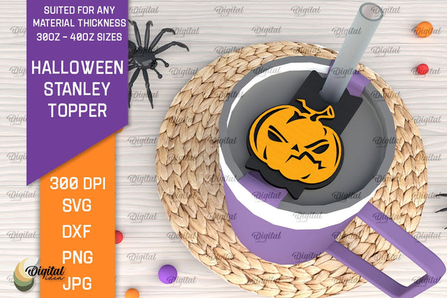 Halloween Stanley Topper Laser Cut. Spooky Halloween SVG SVG Evgenyia Guschina 