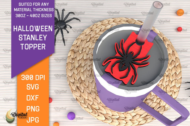 Halloween Stanley Topper Laser Cut. Spooky Halloween SVG SVG Evgenyia Guschina 