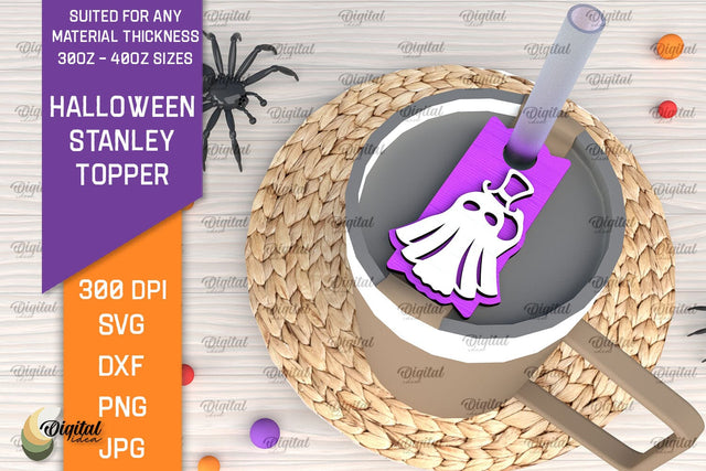 Halloween Stanley Topper Laser Cut. Spooky Halloween SVG SVG Evgenyia Guschina 
