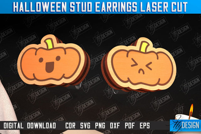 Halloween Stud Earrings | Jewelry Design | Bijoux Design | CNC File SVG Fly Design 