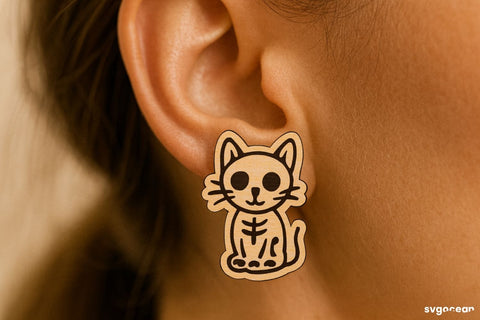 Halloween Stud Earrings Laser Cut SVG SvgOcean 