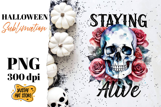 Halloween sublimation design. Skull sublimation. Sublimation Yustaf Art Store 