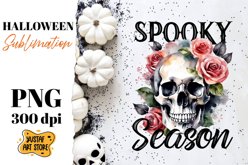 Halloween sublimation design. Skull sublimation. Sublimation Yustaf Art Store 