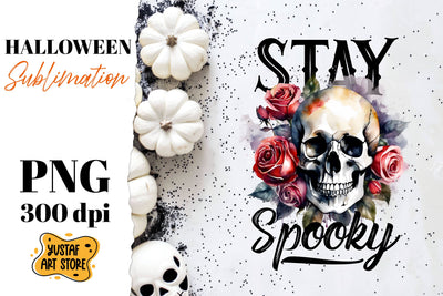 Halloween sublimation design. Skull sublimation. Sublimation Yustaf Art Store 
