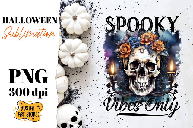 Halloween sublimation design. Skull sublimation. Sublimation Yustaf Art Store 