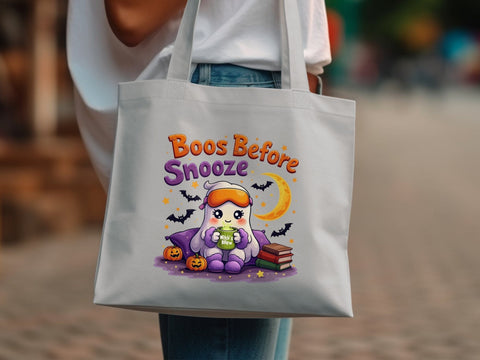 Halloween Sublimation PNG, Cute Boos Before Snooze Design PNG Sublimation Luvleigh Digitals 