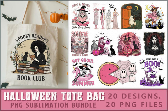 Halloween Sublimation Tote Bag Bundle Sublimation Shetara Begum 