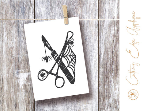 Halloween Surgical Instruments SVG PNG DXF SVG Cutting Edge Applique 