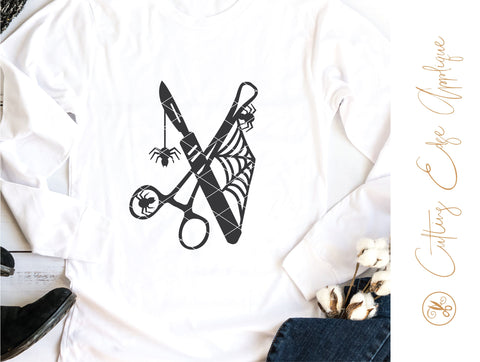 Halloween Surgical Instruments SVG PNG DXF SVG Cutting Edge Applique 