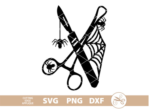 Halloween Surgical Instruments SVG PNG DXF SVG Cutting Edge Applique 