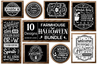 Halloween SVG Bundle, Farmhouse Halloween SVG Bundle, Halloween Big Bundle SVG DesignPlante 503 