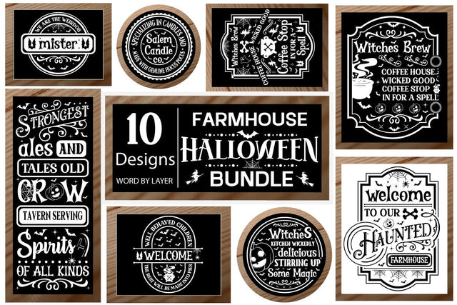 Halloween SVG Bundle, Farmhouse Halloween SVG Bundle, Halloween Big Bundle SVG DesignPlante 503 