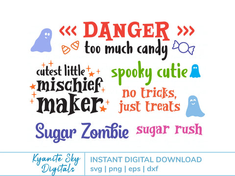 Halloween SVG Bundle Trick Or Treat Quotes Vol. 1 SVG Kyanite Sky Digitals 