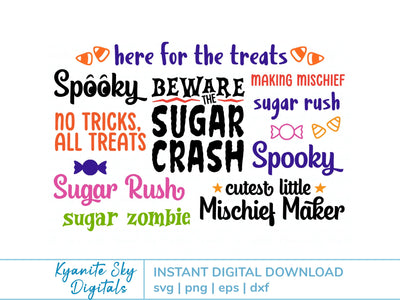 Halloween SVG Bundle Trick Or Treat Quotes Vol. 2 SVG Kyanite Sky Digitals 