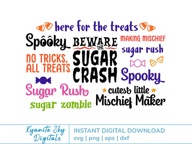 Halloween SVG Bundle Trick Or Treat Quotes Vol. 2 SVG Kyanite Sky Digitals 