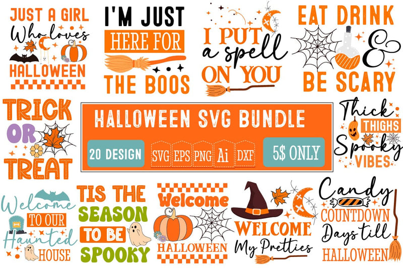 Halloween Svg bundle,Halloween T-Shirt Design Bundle,Halloween Bundle,Halloween Quotes Bundle,Halloween Sublimation bundle,Halloween Svg Design SVG BlackCatsMedia 