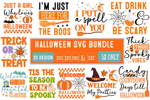 Halloween Svg bundle,Halloween T-Shirt Design Bundle,Halloween Bundle,Halloween Quotes Bundle,Halloween Sublimation bundle,Halloween Svg Design SVG BlackCatsMedia 