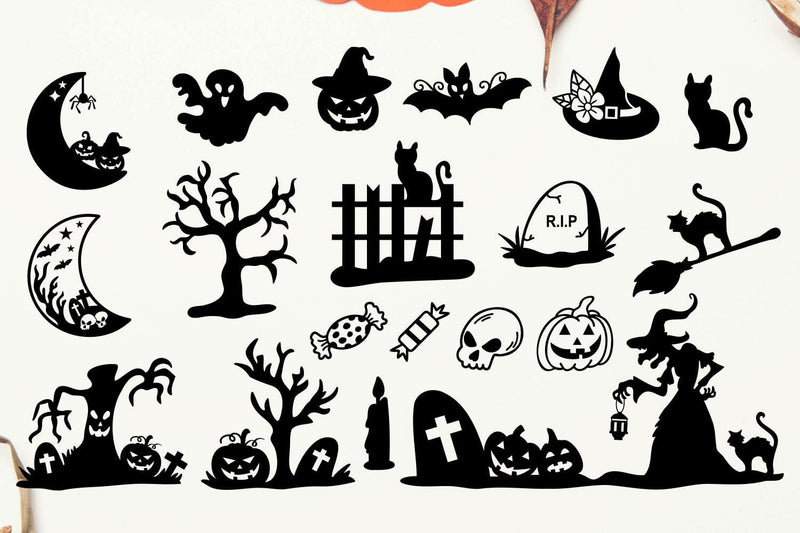 Halloween SVG Design Elements - Halloween SVG Bundle SVG Dasagani-svg-crafts 