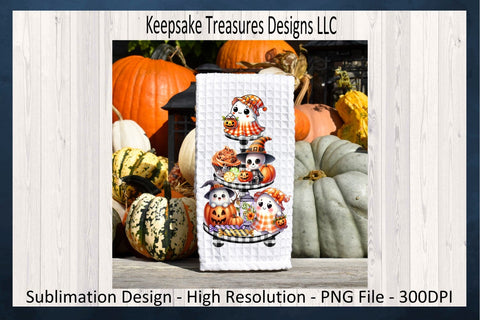 Halloween Sweet As Candy Baby Ghost Tiered Tray, Sublimation PNG Printable Sublimation Keepsake Treasures Designs LLC. 