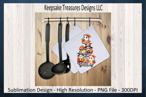 Halloween Sweet As Candy Baby Ghost Tiered Tray, Sublimation PNG Printable Sublimation Keepsake Treasures Designs LLC. 