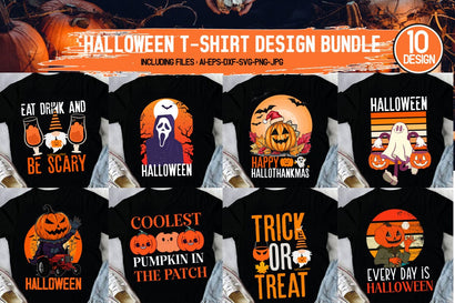 Halloween T-Shirt Design Bundle,Halloween Sublimation PNG, Halloween SVG Bundle PNG, Halloween Designs SVG BlackCatsMedia 