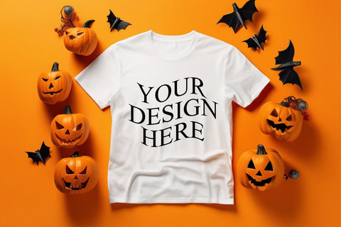 Halloween T Shirt Mockup Bundle Mock Up Photo Creativeart88 