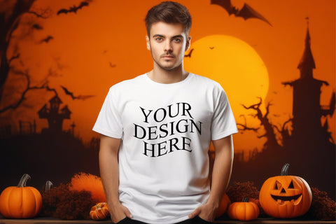 Halloween T Shirt Mockup Bundle Mock Up Photo Creativeart88 