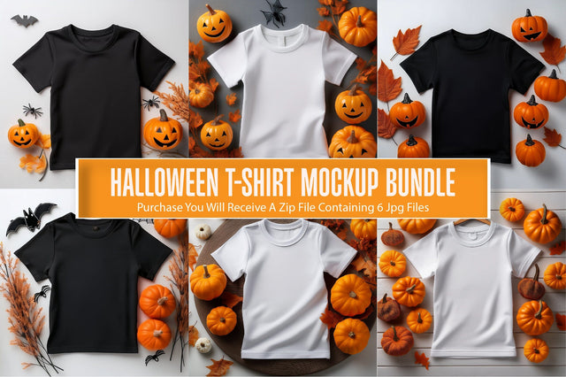 Halloween T-shirt Mockup Bundle Vol-1 Mock Up Photo Creativeart88 
