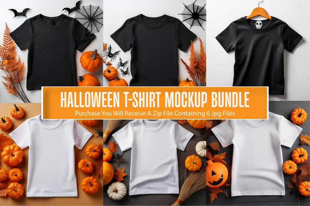 Halloween T-shirt Mockup Bundle Vol-2 Mock Up Photo Creativeart88 
