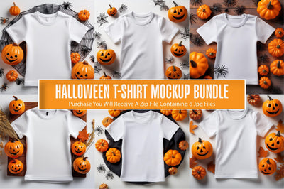 Halloween T-shirt Mockup Bundle Vol-5 Mock Up Photo Creativeart88 