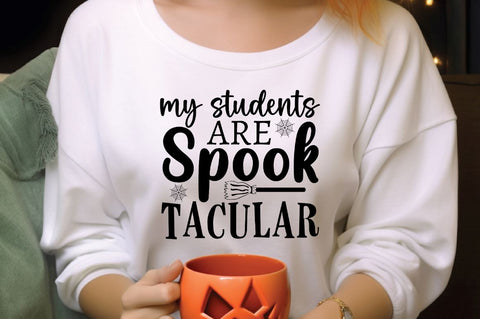 Halloween teacher svg bundle SVG Designangry 