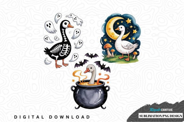 Halloween-themed duck sublimation png design Sublimation Regulrcrative 