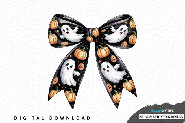 Halloween themed sublimation bow design Sublimation Regulrcrative 
