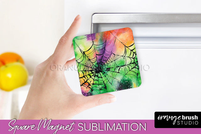 Halloween Tie Dye Magnet Sublimation PNG Design Sublimation OrangeBrushStudio 