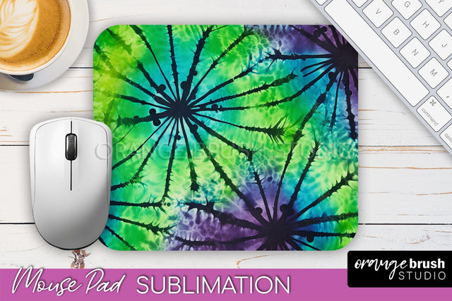 Halloween Tie Dye Mouse Pad - Tie Dye Mousepad Sublimation Sublimation OrangeBrushStudio 