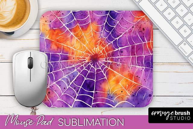 Halloween Tie Dye Mouse Pad - Tie Dye Mousepad Sublimation Sublimation OrangeBrushStudio 