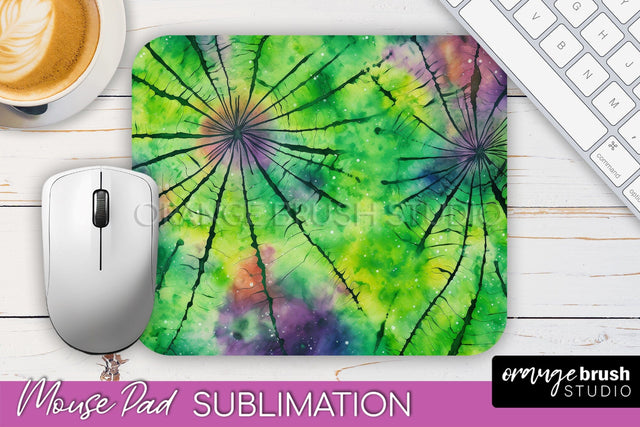 Halloween Tie Dye Mouse Pad - Tie Dye Mousepad Sublimation Sublimation OrangeBrushStudio 