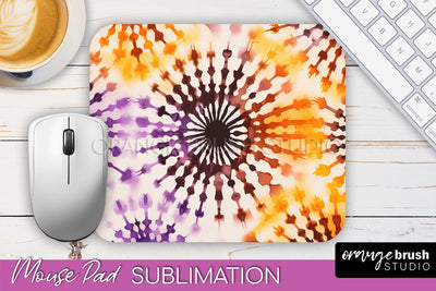 Halloween Tie Dye Mouse Pad - Tie Dye Mousepad Sublimation Sublimation OrangeBrushStudio 