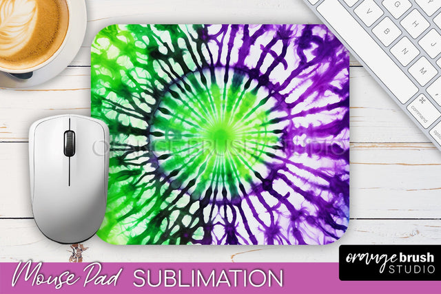 Halloween Tie Dye Mouse Pad - Tie Dye Mousepad Sublimation Sublimation OrangeBrushStudio 