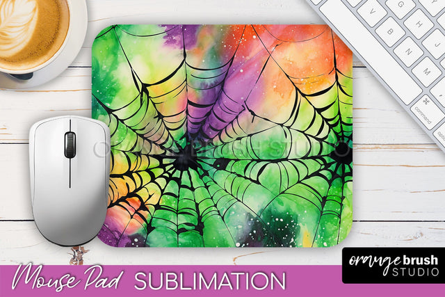 Halloween Tie Dye Mouse Pad - Tie Dye Mousepad Sublimation Sublimation OrangeBrushStudio 
