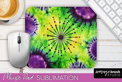 Halloween Tie Dye Mouse Pad - Tie Dye Mousepad Sublimation Sublimation OrangeBrushStudio 