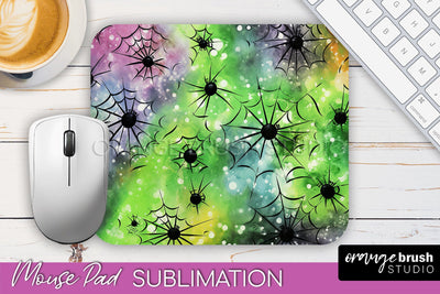Halloween Tie Dye Mouse Pad - Tie Dye Mousepad Sublimation Sublimation OrangeBrushStudio 