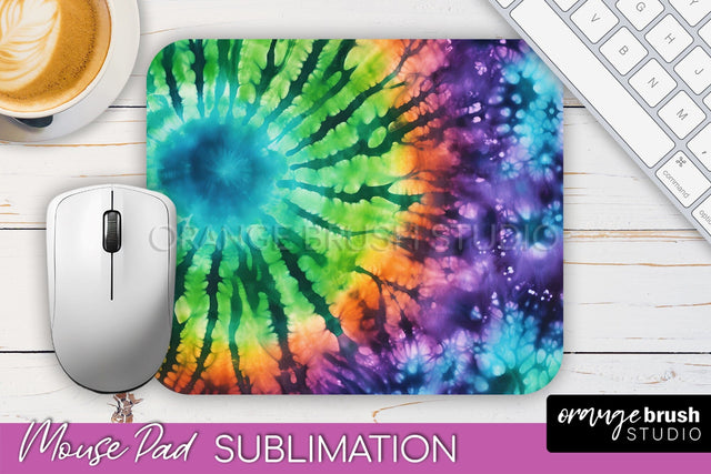 Halloween Tie Dye Mouse Pad - Tie Dye Mousepad Sublimation Sublimation OrangeBrushStudio 