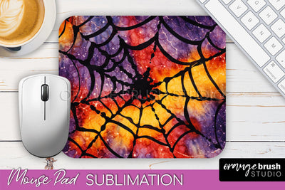 Halloween Tie Dye Mouse Pad - Tie Dye Mousepad Sublimation Sublimation OrangeBrushStudio 