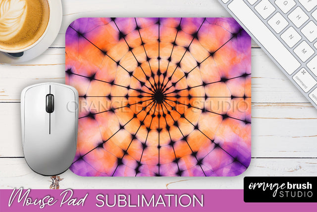 Halloween Tie Dye Mouse Pad - Tie Dye Mousepad Sublimation Sublimation OrangeBrushStudio 