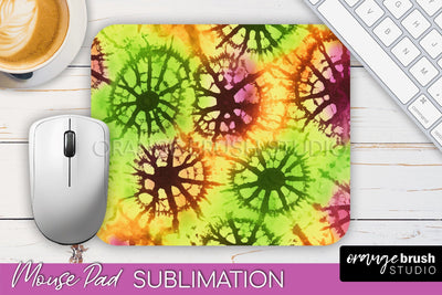 Halloween Tie Dye Mouse Pad - Tie Dye Mousepad Sublimation Sublimation OrangeBrushStudio 