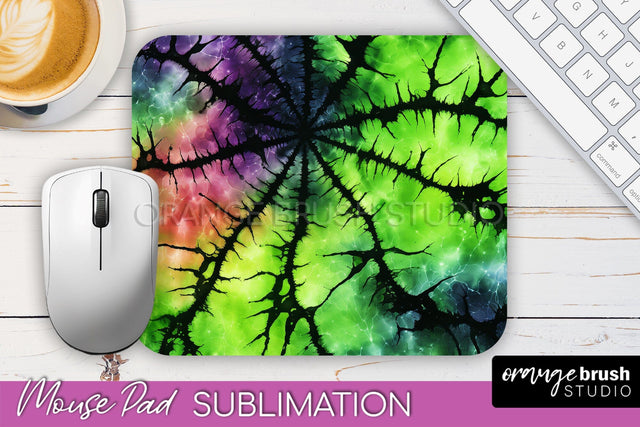 Halloween Tie Dye Mouse Pad - Tie Dye Mousepad Sublimation Sublimation OrangeBrushStudio 
