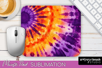Halloween Tie Dye Mouse Pad - Tie Dye Mousepad Sublimation Sublimation OrangeBrushStudio 