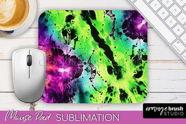 Halloween Tie Dye Mouse Pad - Tie Dye Mousepad Sublimation Sublimation OrangeBrushStudio 