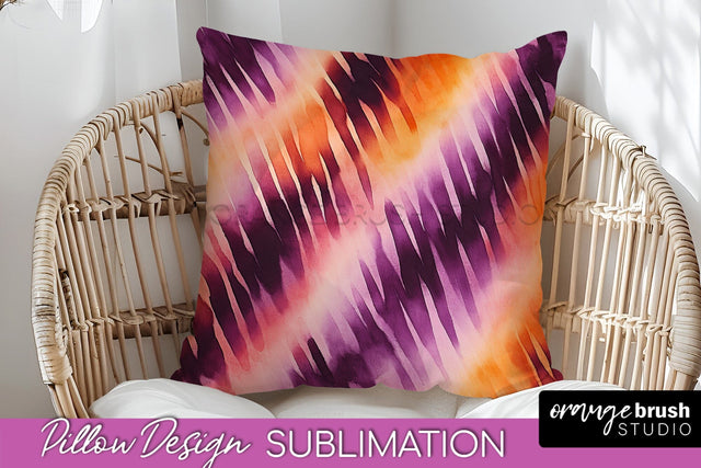 Halloween Tie Dye Pillow Cover - Tie Dye Pillow Sublimation Sublimation OrangeBrushStudio 